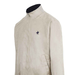Chamarra Doble Vista Suede Arena/Marino