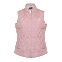 Chaleco Rombos Cuello Alto Malva