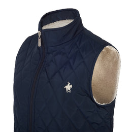 Chaleco Rombos Cuello Alto Marino