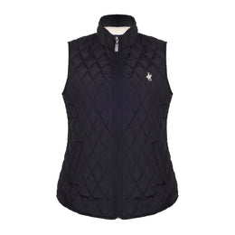 Chaleco Rombos Cuello Alto Negro