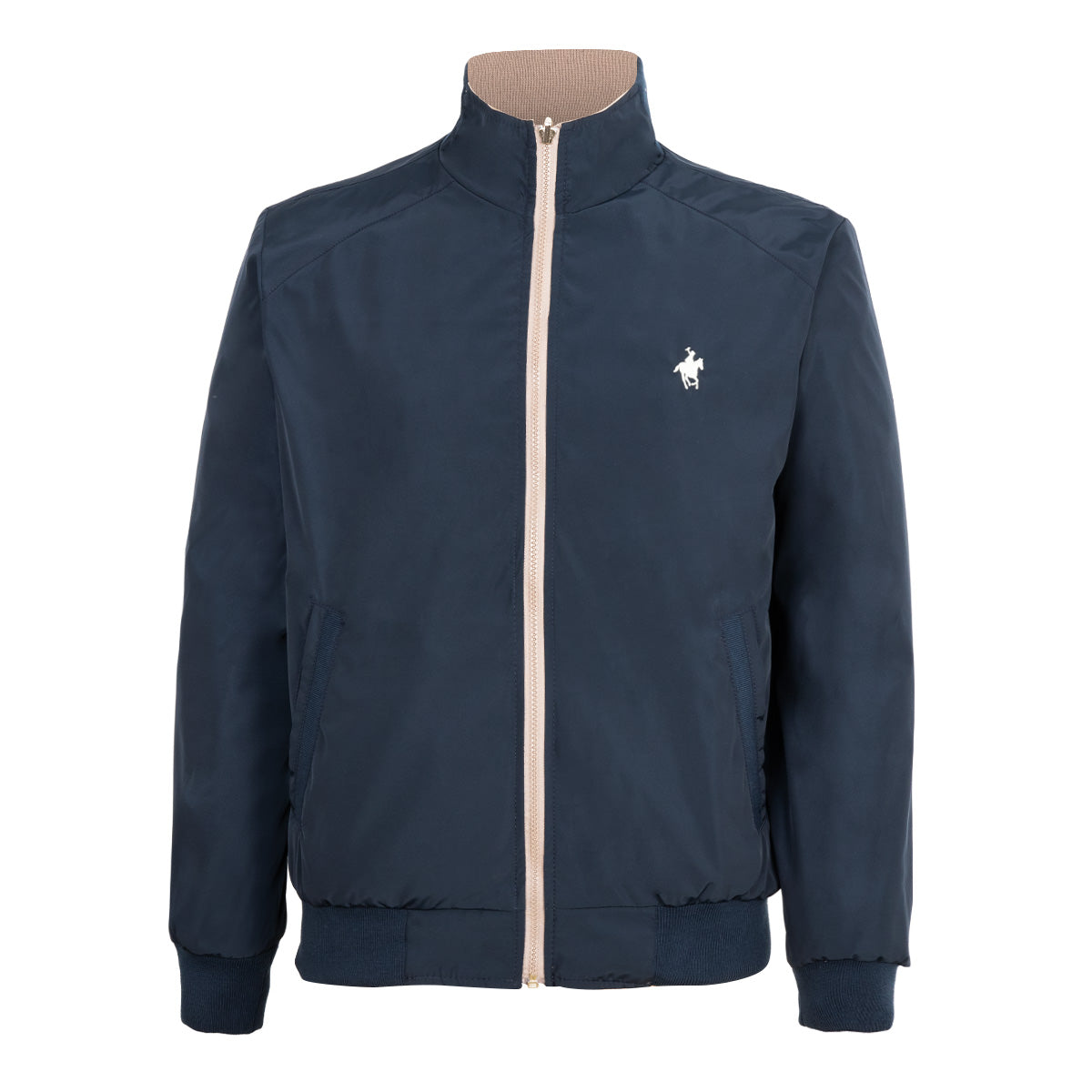 Chamarra Doble Vista Poly Cotton Arena/Marino