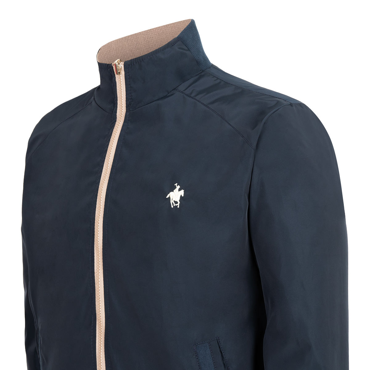 Chamarra Doble Vista Poly Cotton Arena/Marino