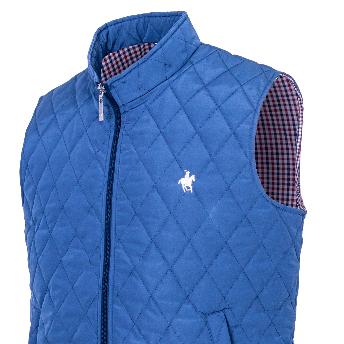 Chaleco Rombos Azul Acero