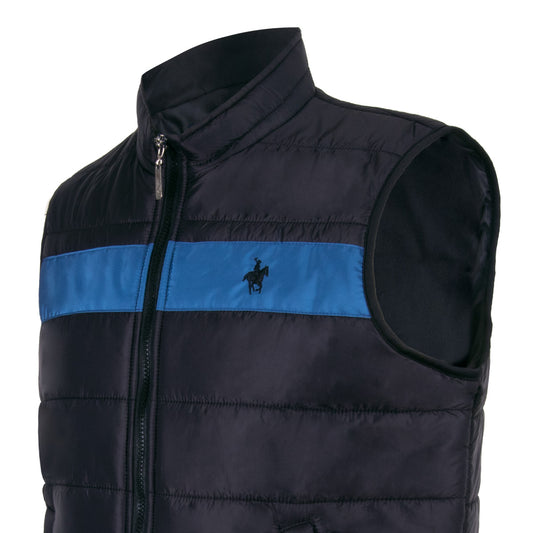 Chaleco Puffer Franja Negro