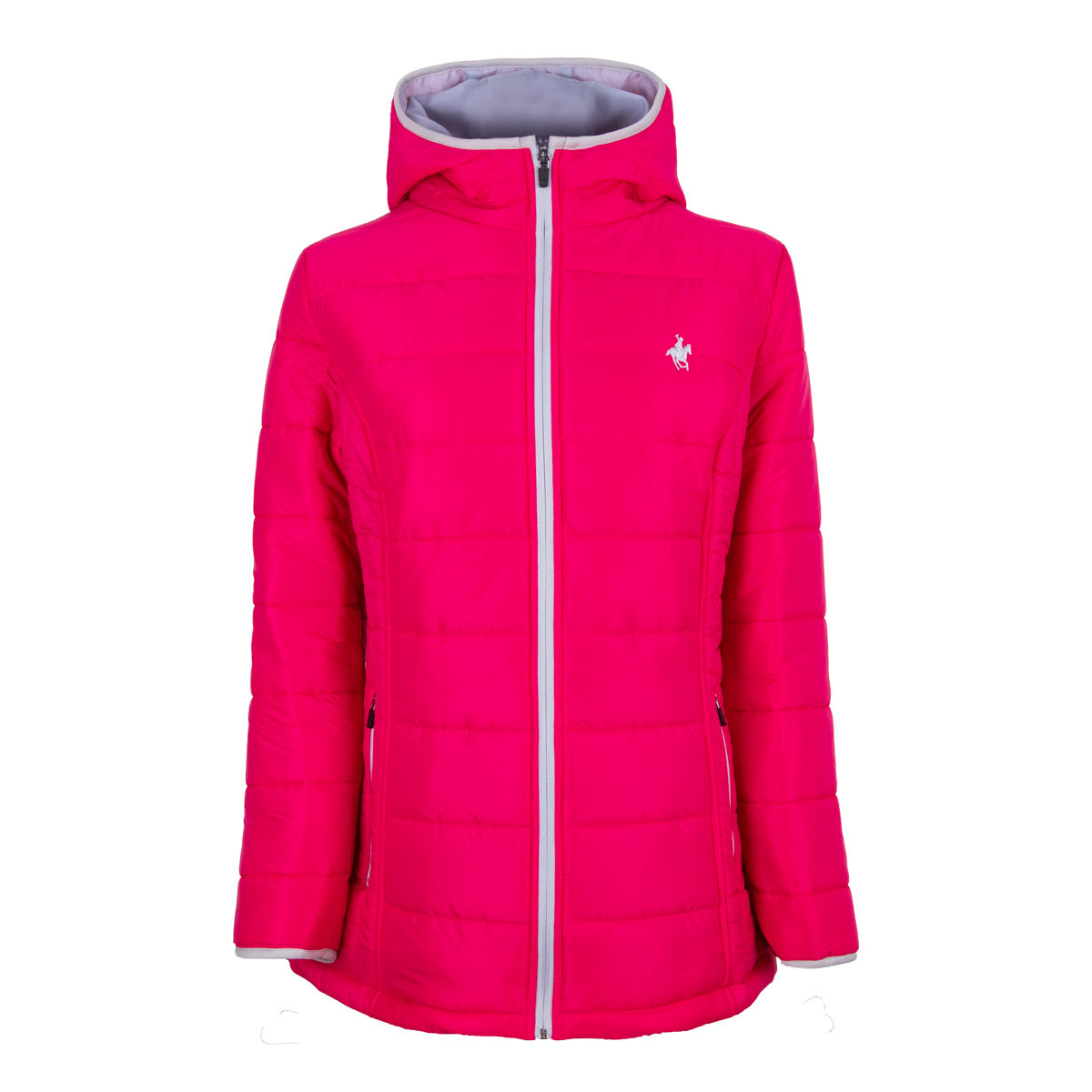 Parka Capitonada Bolsas Cierre Fucsia