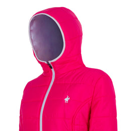Parka Capitonada Bolsas Cierre Fucsia