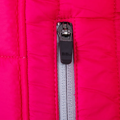 Parka Capitonada Bolsas Cierre Fucsia