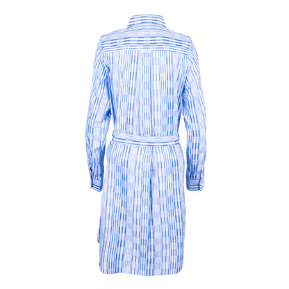 Vestido Camisero Maxirayas Bambú Azul