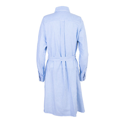 Vestido Camisero Rayas Algodón Cielo