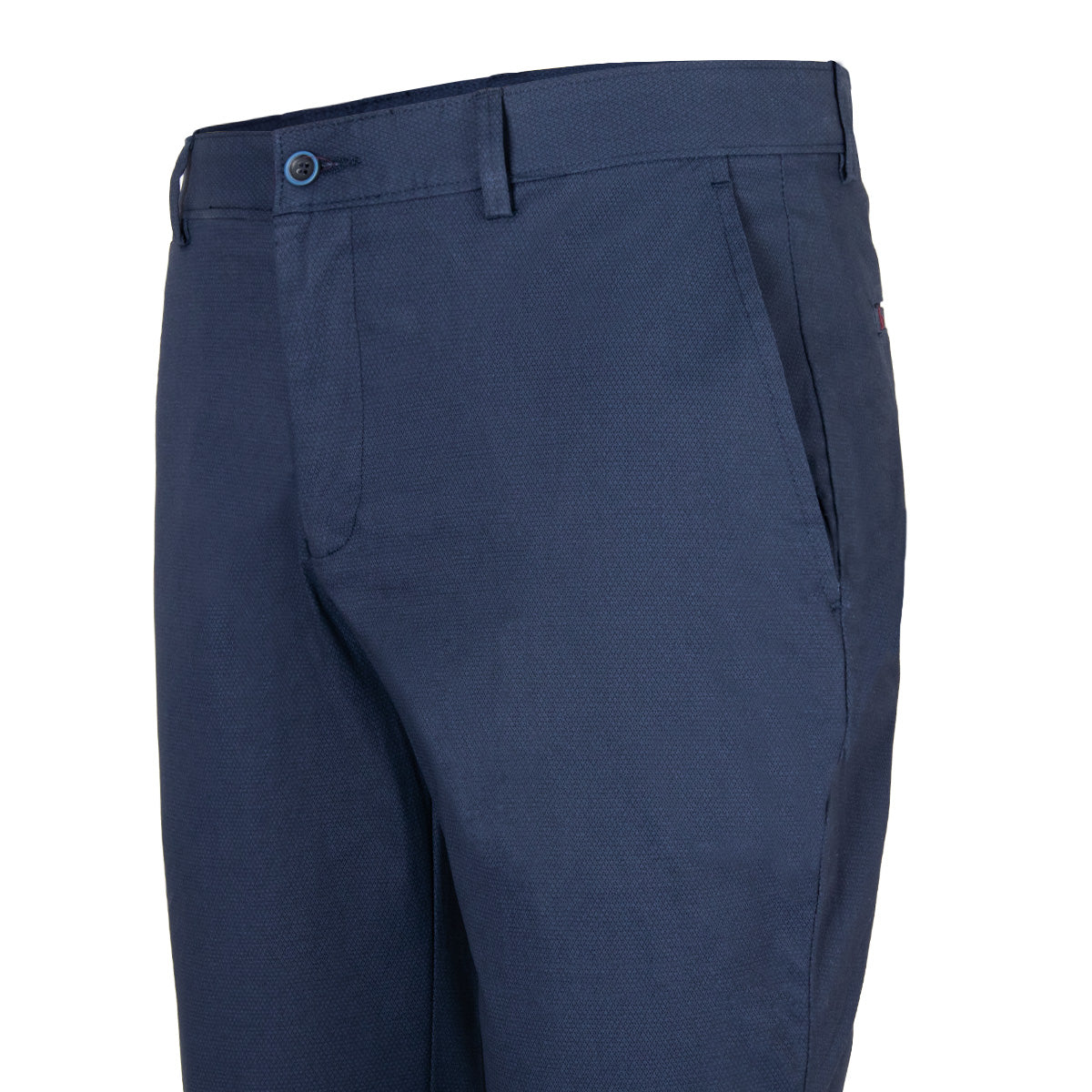 Pantalón Gabardina Print Modern Fit Marino