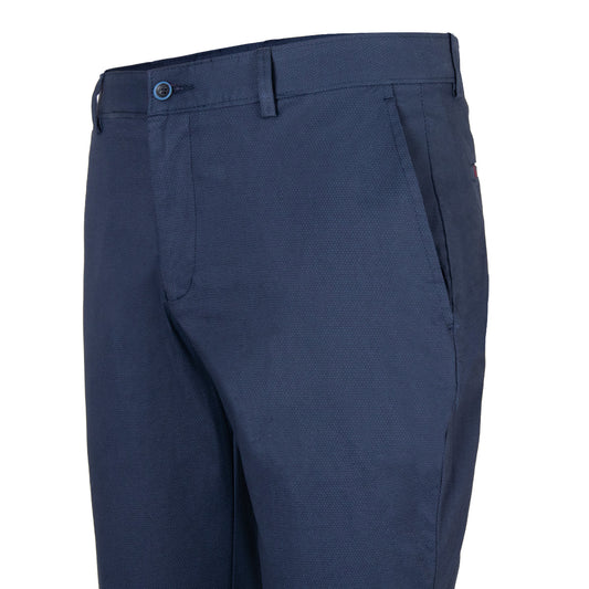 Pantalón Gabardina Print Modern Fit Marino