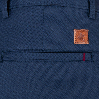 Pantalón Gabardina Print Modern Fit Marino